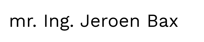 mr. ing. Jeroen Bax, Jurist omgevingsrecht